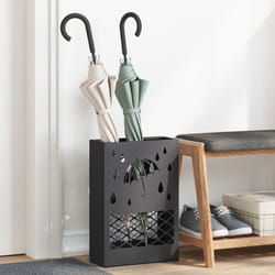 Vidaxl - Support de parapluie noir en acier 28x12x41 cm