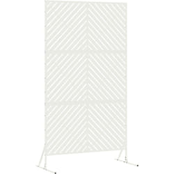Vidaxl - cran d'intimité blanc 100x50x180 cm en acier