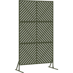 Vidaxl - Panneau de clôture en métal Vert olive Métal Grand Motif