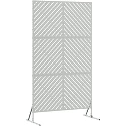 Cran de confidentialité 100x50x180 cm en acier galvanisé Vidaxl