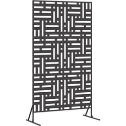 Vidaxl - cran de confidentialité en acier noir 180 cm