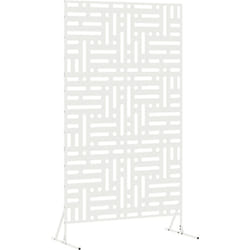 Cran d'intimité blanc 100x50x180 cm en acier Vidaxl