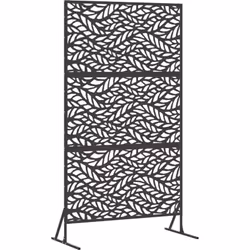 Ce panneau de clôture en métal extérieur avec un motif de feuille, ajoute une solution stylée à ton espace en te garantissant ...