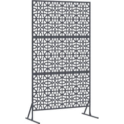 Cran de confidentialité anthracite, 100 cm x 50 cm x 180 cm, en acier. Vidaxl