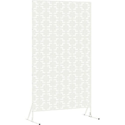 Cran de confidentialité en acier blanc 100x50x180 cm Vidaxl