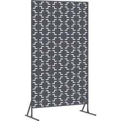 Cran de confidentialité anthracite, 100x50x180 cm, en acier Vidaxl