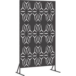 Panneau de clôture en métal Noir Métal Grand Motif décoratif vidaXL