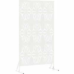Ce panneau de clôture en métal extérieur avec son joli motif fleur ajoute une touche stylée tout en faisant une séparation fo ...