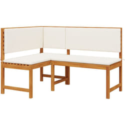 Vidaxl - Banc d'angle de jardin avec coussins 140x100x91 cm en bois massif d'acacia