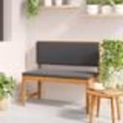 Banc de jardin vidaXL avec coussins 100x50x91 cm en bois d'acacia