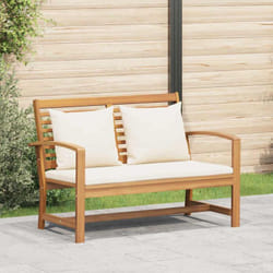 Banc De Jardin Naturel 110 X 64 X 76.5 Cm Bois De Teck Solide Vidaxl