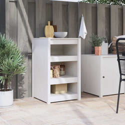 Armoire De Cuisine Blanc 55 X 55 X 92 Cm Bois De Pin Massif Vidaxl