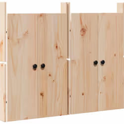 Cet ensemble de portes en bois de pin massif ajoute une touche stylée à ta cuisine ou ta zone de service. Avec une texture li ...