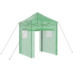 Serre avec toit Vert 200 x 200 x 300 cm Acier Vidaxl