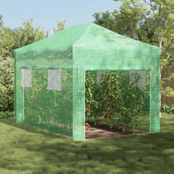Serre Avec Toit Vert 280 X 410 X 315 Cm Acier Vidaxl