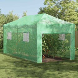 Serre Avec Toit Vert 290 X 580 X 315 Cm Acier Vidaxl