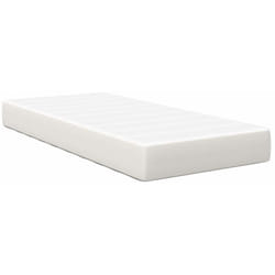 Matelas De Lit Avec Matelas Crème 90 X 190 Cm Tissu Vidaxl