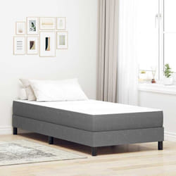Vidaxl - Matelas De Lit Avec Matelas Gris Clair 100 X 200 Cm Tissu
