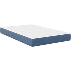 Matelas De Lit Avec Matelas Bleu 120 X 190 Cm Tissu Vidaxl