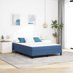 Vidaxl - Matelas De Lit Avec Matelas Bleu 140 X 200 Cm Tissu