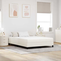 Vidaxl - Matelas De Lit Avec Matelas Crème 160 X 200 Cm Tissu