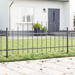vidaXL Clôture de jardin , dessus arrondi, 1,7x0,75 m en acier.