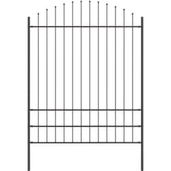 Clôture de jardin haie grise 1,7 x 2 m en acier Vidaxl