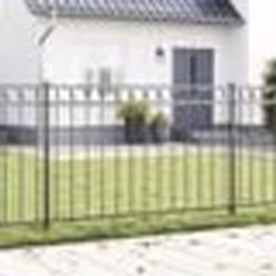 vidaXL Clôture de jardin Grise 1.7x0.8 m Acier
