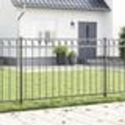 vidaXL Clôture de jardin Grise 1.7x0.8 m Acier