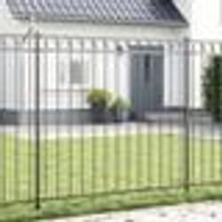 Clôture de jardin vidaXL Grise 1,7x1,2 m Acier