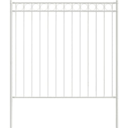 Clôture de jardin blanche 1,7x1,2 m en acier Vidaxl