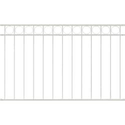 Panneau de clôture Blanc 1,7x0,8 m Acier vidaXL