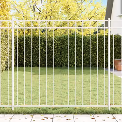Panneau de clôture vidaXL Blanc 1,7x1,5 m Acier