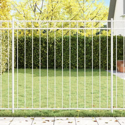 Panneau de clôture vidaXL Blanc 1,7x1,5 m Acier