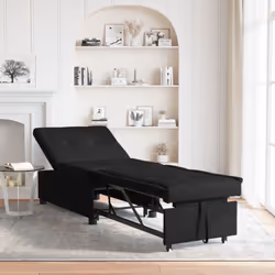 Ce canapé-lit marie fonction et style moderne, parfait pour n'importe quel intérieur. Avec son tissu noir soyeux et son look  ...