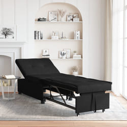 Vidaxl - Sofa-lit 3-en-1 en tissu noir