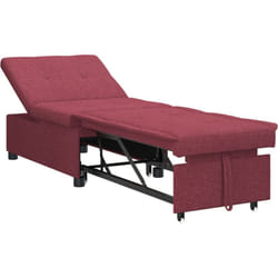 Vidaxl - Canapé-Lit avec roue Rouge 191 x 67 x 82 cm Tissu
