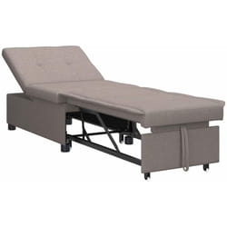 Vidaxl - Canapé-lit Taupe 194 X 67 X 37 Cm Tissu