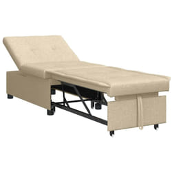 Vidaxl - Canapé-lit Crème 194 X 67 X 37 Cm Tissu
