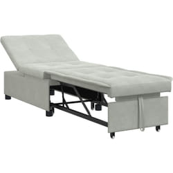 Vidaxl - Canapé-lit Gris Clair 67 X 194 X 38 Cm Velours
