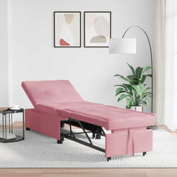 Vidaxl - Canapé-lit Rose 67 X 194 X 38 Cm Velours