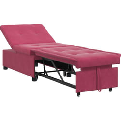 Vidaxl - Canapé-lit 3-en-1 Design extractible Bordeaux Velours