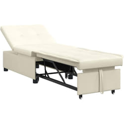 Vidaxl - Canapé-lit Crème 67 x 194 x 38 cm Velours