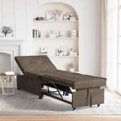 Canapé-lit Gris foncé 67 x 194 x 38 cm Cuir suédé faux vidaXL
