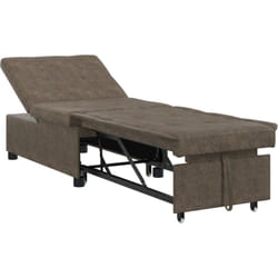 Vidaxl - Canapé-lit 3-en-1 Design rétractable Vert armée en simili cuir
