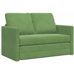 Vidaxl - Canapé-lit avec coussin Vert clair 122 x 70 x 60 cm Velours