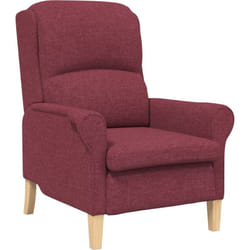 Vidaxl - Fauteuil Moderne Rouge Vin Tissu en Polyester avec Structure en Bois