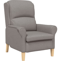 Vidaxl - Fauteuil Moderne Taupe Tissu en Polyester avec Jambes en Bois Moyen