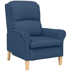 Fauteuil Bleu 76 x 94 x 102 cm tissu Vidaxl