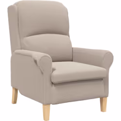 Ce fauteuil ergonomique moderne mixe style et confort, parfait pour ton salon ou bureau. Le tissu polyester gris clair et moe ...